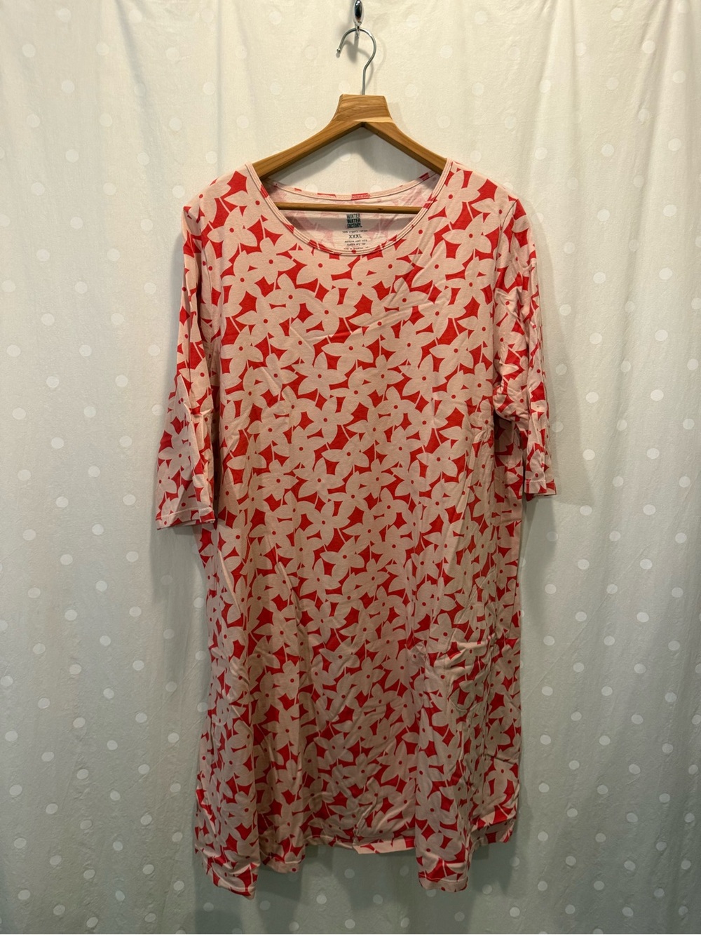 Women's Helsinki Pink and Red Patterned A-line  Dress